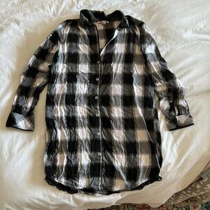 Victoria's Secret Women's Black and White Pajamas Nightgown